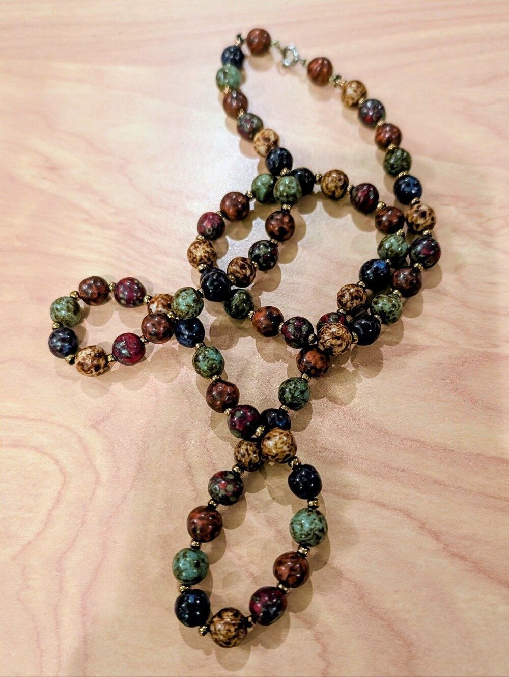 Rare Vintage Murano 50" Glass Necklace 1950's